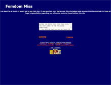 Tablet Screenshot of femdommiss.com